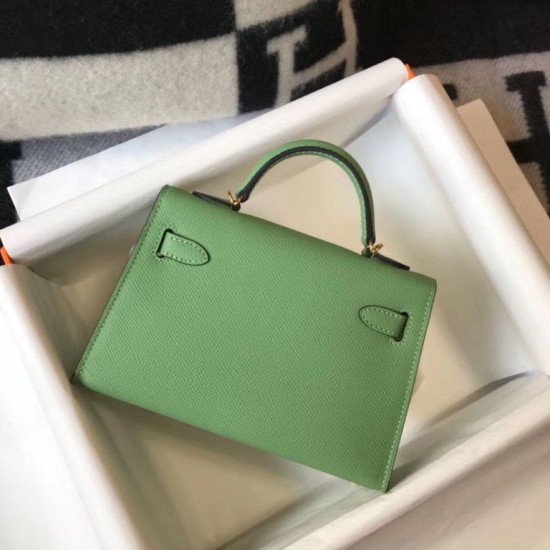 Hermes Kelly Mini II Borsa Vert Criquet Epsom Replica Replica Perfette Hermes Kelly Mini II Borsa Vert Criquet Epsom imitazioni