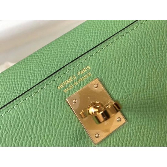 Hermes Kelly Mini II Borsa Vert Criquet Epsom Replica Replica Perfette Hermes Kelly Mini II Borsa Vert Criquet Epsom imitazioni