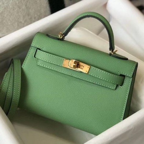 Hermes Kelly Mini II Borsa Vert Criquet Epsom Replica Replica Perfette Hermes Kelly Mini II Borsa Vert Criquet Epsom imitazioni