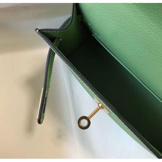 Hermes Kelly Mini II Borsa Vert Criquet Epsom Replica Replica Perfette Hermes Kelly Mini II Borsa Vert Criquet Epsom imitazioni