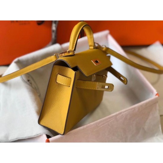 Borse Imitazioni Hermes Kelly Mini II gialla Epsom Replica Replica Perfette Borse Imitazioni Hermes Kelly Mini II gialla Epsom imitazioni