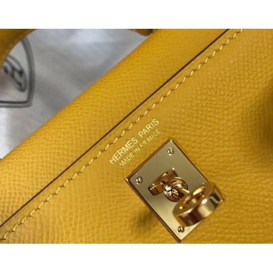 Borse Imitazioni Hermes Kelly Mini II gialla Epsom Replica Replica Perfette Borse Imitazioni Hermes Kelly Mini II gialla Epsom imitazioni