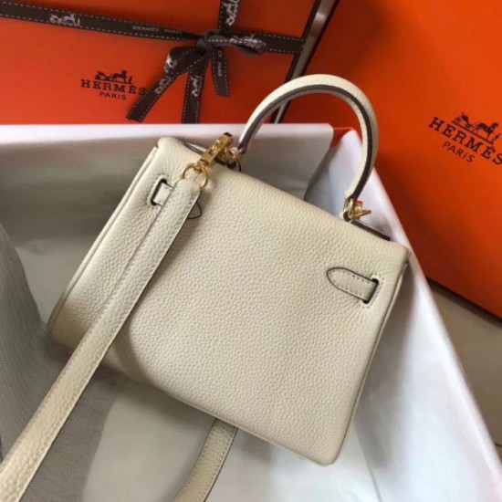 Borsa Hermes Mini Kelly 20cm Craie Clemence Replica Replica Perfette Borsa Hermes Mini Kelly 20cm Craie Clemence imitazioni