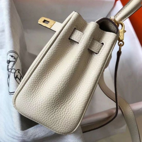 Borsa Hermes Mini Kelly 20cm Craie Clemence Replica Replica Perfette Borsa Hermes Mini Kelly 20cm Craie Clemence imitazioni