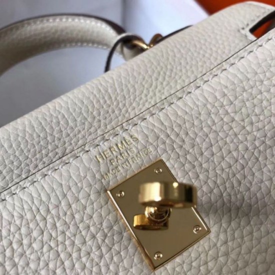 Borsa Hermes Mini Kelly 20cm Craie Clemence Replica Replica Perfette Borsa Hermes Mini Kelly 20cm Craie Clemence imitazioni