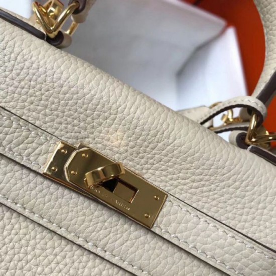 Borsa Hermes Mini Kelly 20cm Craie Clemence Replica Replica Perfette Borsa Hermes Mini Kelly 20cm Craie Clemence imitazioni