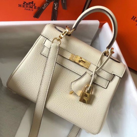 Borsa Hermes Mini Kelly 20cm Craie Clemence Replica Replica Perfette Borsa Hermes Mini Kelly 20cm Craie Clemence imitazioni