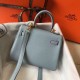 Borsa Hermes Mini Kelly 20cm blu Lin Clemence Replica Replica Perfette Borsa Hermes Mini Kelly 20cm blu Lin Clemence imitazioni