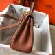 Replica Perfette Borse Imitazioni Hermes Mini Kelly 20cm marrone Clemence imitazioni