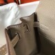 Replica Perfette Borse  Hermes Mini Kelly 20cm grigia Clemence imitazioni