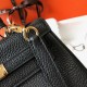 Borsa Hermes Mini Kelly 20cm nera Clemence Replica Replica Perfette Borsa Hermes Mini Kelly 20cm nera Clemence imitazioni