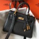 Borsa Hermes Mini Kelly 20cm nera Clemence Replica Replica Perfette Borsa Hermes Mini Kelly 20cm nera Clemence imitazioni