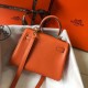 Hermes Mini Kelly 20cm Borse Replica Arancione Clemence qualità specchio Replica Perfette Hermes Mini Kelly 20cm Borse Arancione Clemence imitazioni
