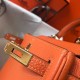 Hermes Mini Kelly 20cm Borse Replica Arancione Clemence qualità specchio Replica Perfette Hermes Mini Kelly 20cm Borse Arancione Clemence imitazioni