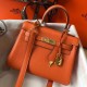Hermes Mini Kelly 20cm Borse Replica Arancione Clemence qualità specchio Replica Perfette Hermes Mini Kelly 20cm Borse Arancione Clemence imitazioni
