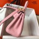 Replica Perfette Hermes Mini Kelly 20cm Borse Imitazioni Rosa Clemence imitazioni