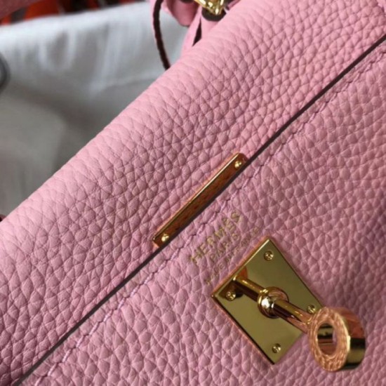 Replica Perfette Hermes Mini Kelly 20cm Borse Imitazioni Rosa Clemence imitazioni