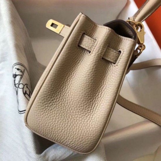Hermes Mini Kelly 20cm Borsa Beige Clemence Replica Replica Perfette Hermes Mini Kelly 20cm Borsa Beige Clemence imitazioni