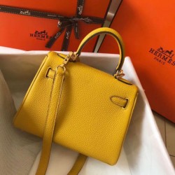 Hermes Mini Kelly 20cm Borsa Giallo Clemence Replica Replica Perfette Hermes Mini Kelly 20cm Borsa Giallo Clemence imitazioni