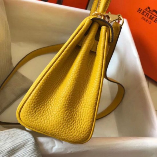 Hermes Mini Kelly 20cm Borsa Giallo Clemence Replica Replica Perfette Hermes Mini Kelly 20cm Borsa Giallo Clemence imitazioni