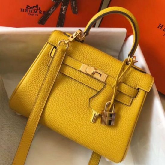 Hermes Mini Kelly 20cm Borsa Giallo Clemence Replica Replica Perfette Hermes Mini Kelly 20cm Borsa Giallo Clemence imitazioni
