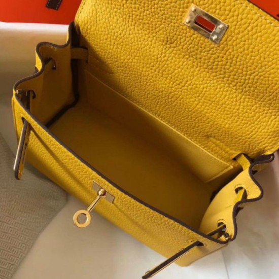 Hermes Mini Kelly 20cm Borsa Giallo Clemence Replica Replica Perfette Hermes Mini Kelly 20cm Borsa Giallo Clemence imitazioni