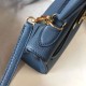 Borsa Hermes Kelly 28cm Retourne blu agata Clemence Replica Replica Perfette Borsa Hermes Kelly 28cm Retourne blu agata Clemence imitazioni