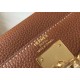 Replica Perfette Hermes Kelly 28cm Retourne Borsa Gold Clemence imitazioni
