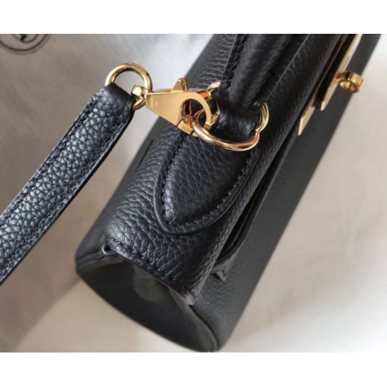 Hermes Kelly 28cm Retourne Borsa Nero Clemence Replica Replica Perfette Hermes Kelly 28cm Retourne Borsa Nero Clemence imitazioni