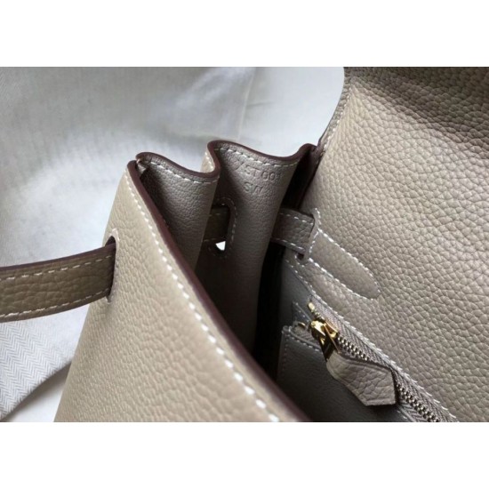 Borse Replica Hermes Kelly 28cm Retourne Tourterelle Clemence qualità specchio Replica Perfette Borse Hermes Kelly 28cm Retourne Tourterelle Clemence imitazioni