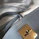 Hermes Kelly 32cm Retourne Borse Replica Blu Lin Clemence qualità specchio Replica Perfette Hermes Kelly 32cm Retourne Borse Blu Lin Clemence imitazioni