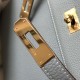 Hermes Kelly 32cm Retourne Borse Replica Blu Lin Clemence qualità specchio Replica Perfette Hermes Kelly 32cm Retourne Borse Blu Lin Clemence imitazioni