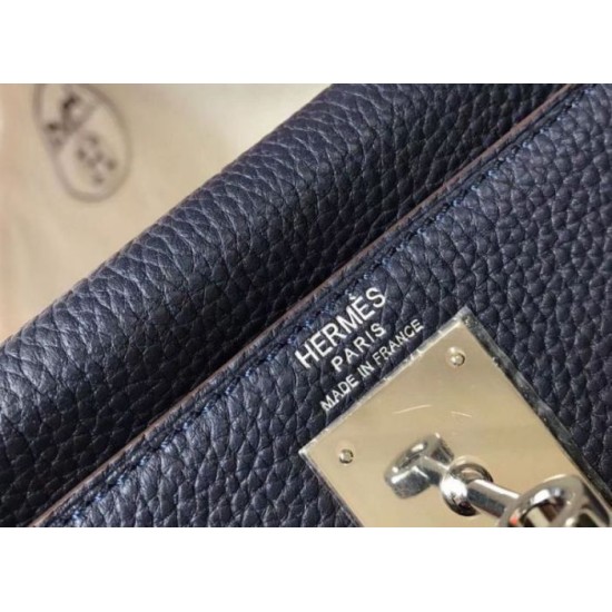 Hermes Kelly 32cm Retourne Borsa Blu Navy Clemence Replica Replica Perfette Hermes Kelly 32cm Retourne Borsa Blu Navy Clemence imitazioni