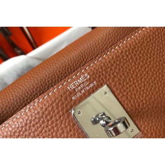 Hermes Kelly 32cm Retourne Borsa Oro Clemence Replica Replica Perfette Hermes Kelly 32cm Retourne Borsa Oro Clemence imitazioni