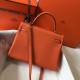 Hermes Kelly 32cm Retourne Borsa Arancione Clemence Replica Replica Perfette Hermes Kelly 32cm Retourne Borsa Arancione Clemence imitazioni