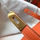 Hermes Kelly 32cm Retourne Borsa Arancione Clemence Replica Replica Perfette Hermes Kelly 32cm Retourne Borsa Arancione Clemence imitazioni
