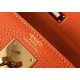 Hermes Kelly 32cm Retourne Borsa Arancione Clemence Replica Replica Perfette Hermes Kelly 32cm Retourne Borsa Arancione Clemence imitazioni
