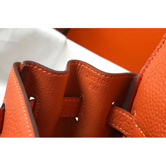 Hermes Kelly 32cm Retourne Borsa Arancione Clemence Replica Replica Perfette Hermes Kelly 32cm Retourne Borsa Arancione Clemence imitazioni