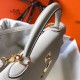 Hermes Kelly 32cm Retourne Borsa Grigio Perla Clemence Replica Replica Perfette Hermes Kelly 32cm Retourne Borsa Grigio Perla Clemence imitazioni