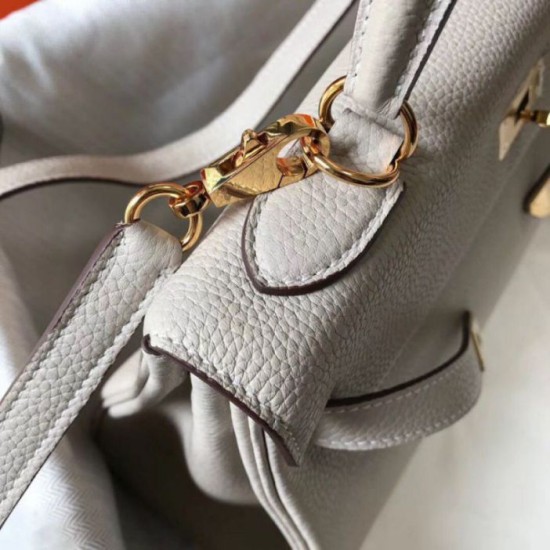Hermes Kelly 32cm Retourne Borsa Grigio Perla Clemence Replica Replica Perfette Hermes Kelly 32cm Retourne Borsa Grigio Perla Clemence imitazioni