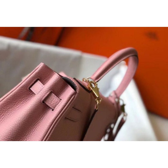 Hermes Kelly 32cm Retourne Borsa Rosa Clemence Replica Replica Perfette Hermes Kelly 32cm Retourne Borsa Rosa Clemence imitazioni