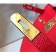 Hermes Kelly 32cm Retourne Borsa Replica Rossa Clemence qualità specchio Replica Perfette Hermes Kelly 32cm Retourne Borsa 1:1 Rossa Clemence imitazioni