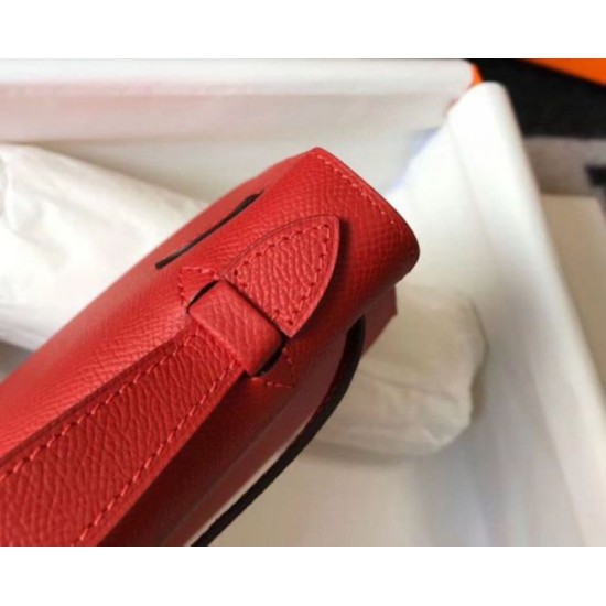 Hermes Kelly Pochette Borsa Rosso Epsom Replica Replica Perfette Hermes Kelly Pochette Borsa Rosso Epsom imitazioni