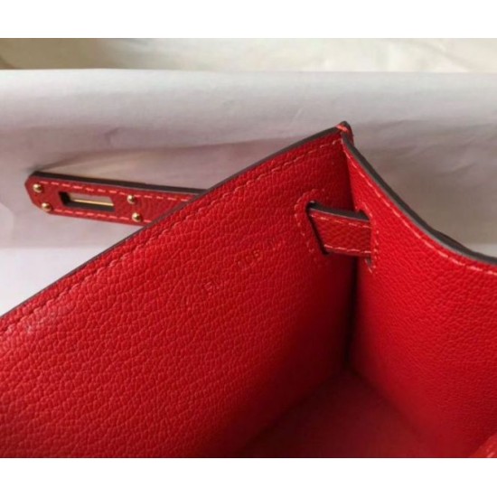 Hermes Kelly Pochette Borsa Rosso Epsom Replica Replica Perfette Hermes Kelly Pochette Borsa Rosso Epsom imitazioni