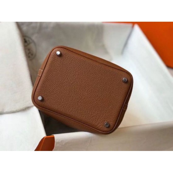 Borse Replica Hermes Picotin Lock 18/22 Oro Clemence qualità specchio Replica Perfette Borse Hermes Picotin Lock 18/22 Oro Clemence imitazioni