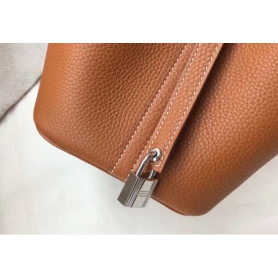 Borse Replica Hermes Picotin Lock 18/22 Oro Clemence qualità specchio Replica Perfette Borse Hermes Picotin Lock 18/22 Oro Clemence imitazioni