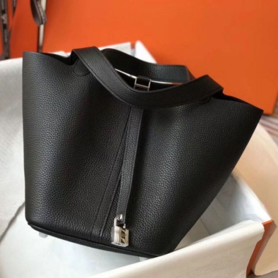 Replica Perfette Hermes Picotin Lock 18/22  Perfetta Nero Clemence imitazioni