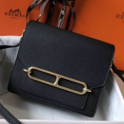 Replica Perfette Hermes Sac Roulis Mini  Perfetta Nero Evercolor Vitello imitazioni