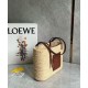 Loewe Piccolo Square Basket Borse Firmate Replica Raffia e vitello marrone qualità specchio Replica Perfette Loewe Piccolo Square Basket Borse Firmate Raffia e vitello marrone imitazioni