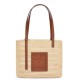 Loewe Piccolo Square Basket Borse Firmate Replica Raffia e vitello marrone qualità specchio Replica Perfette Loewe Piccolo Square Basket Borse Firmate Raffia e vitello marrone imitazioni
